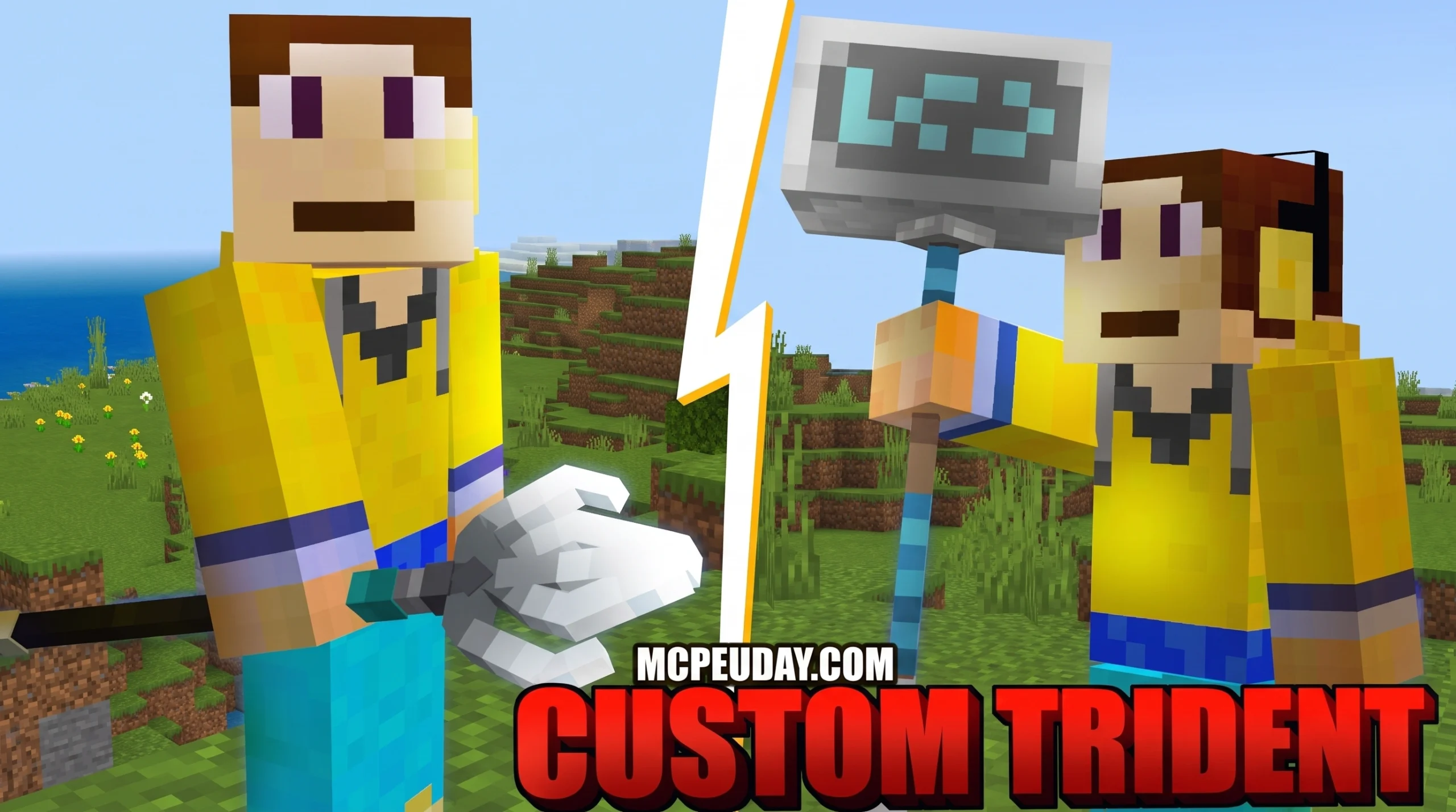 Custom 3D Trident Texture Pack (26.x, 1.21) – MCPE/Bedrock Pack