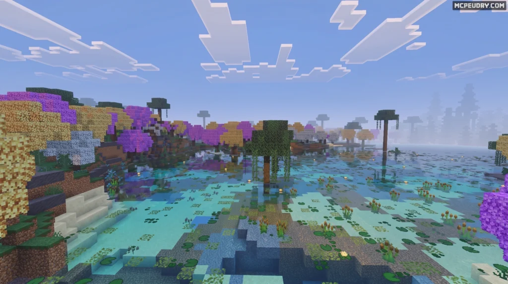 Wild Expansion Addon Minecraft lush forest new biomes Bedrock exploration