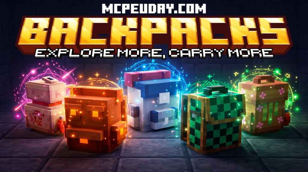 BONY162's Backpacks Addon (26.x, 1.21) – MCPE/Bedrock Mod