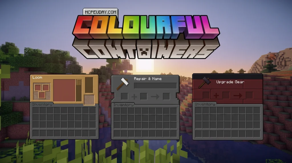 Colourful Containers GUI Resource Texture Packย (26.x, 1.21) โ MCPE/Bedrock Resource Pack