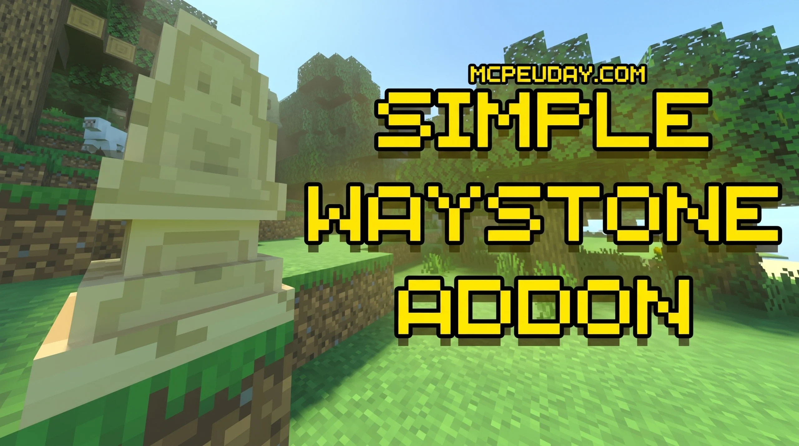Simple Waystone Addon (26.x, 1.21) – MCPE/Bedrock Mod