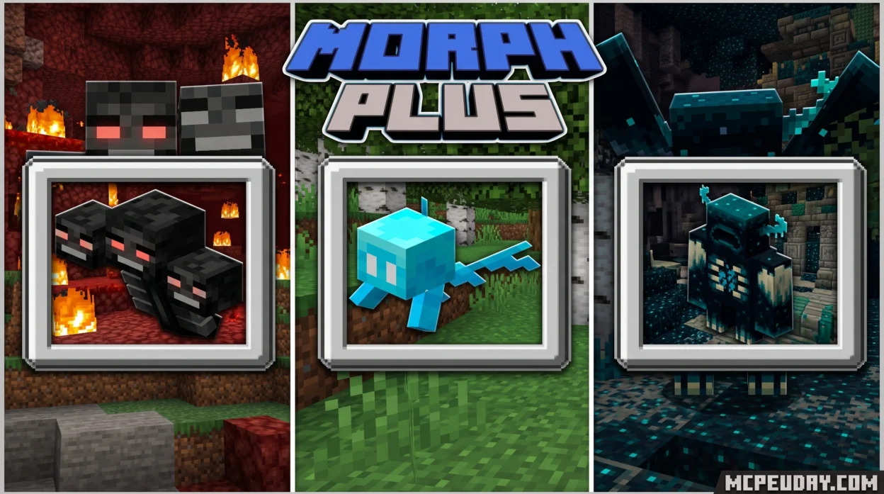 Morph Plus Addon (26.x, 1.21) – MCPE/Bedrock Mod