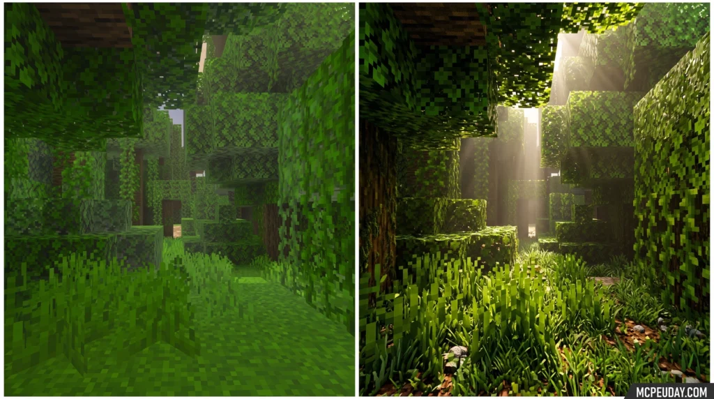Saturation For Vanilla Shader (26.x, 1.21) – MCPE/Bedrock Shader