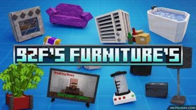 BZF FURNITURE'S Addon (26.x, 1.21) – MCPE/Bedrock Mod