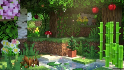 Better Foliage Addon/Texture Pack (26.x, 1.21) – MCPE/Bedrock Mod/Texture Pack