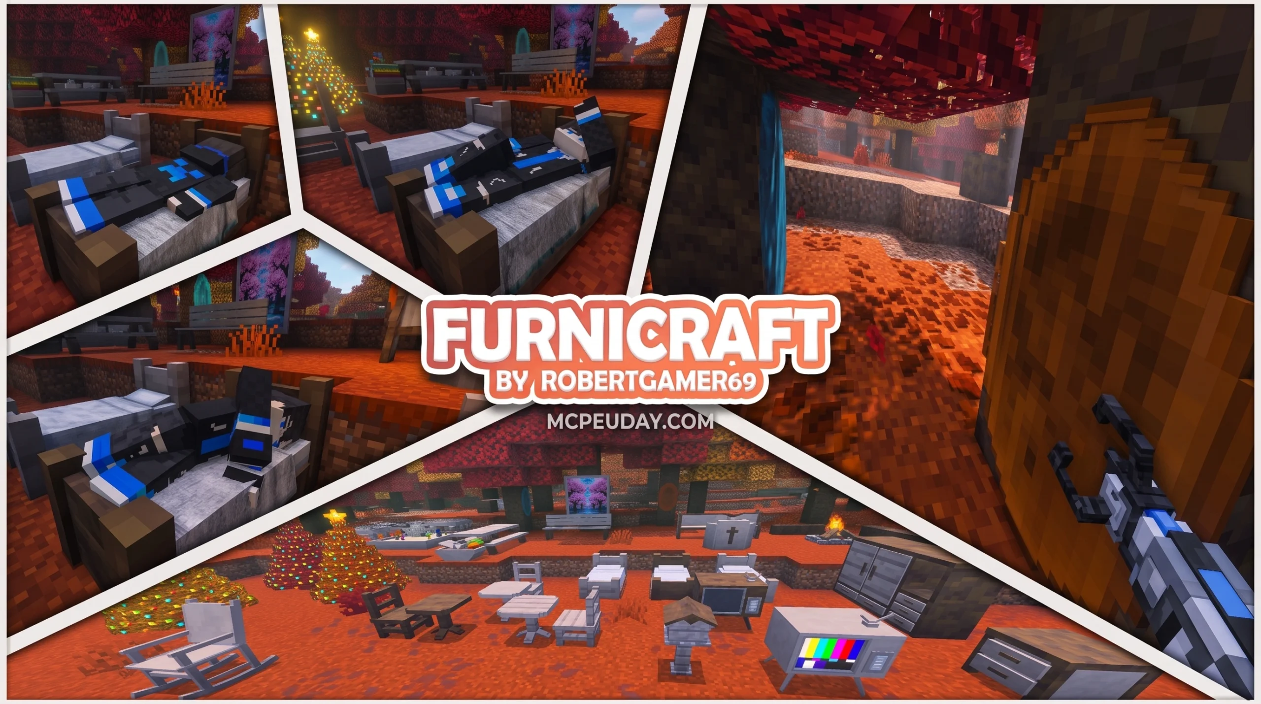 FURNICRAFT Furniture Addon (26.x, 1.21) – MCPE/Bedrock Mod