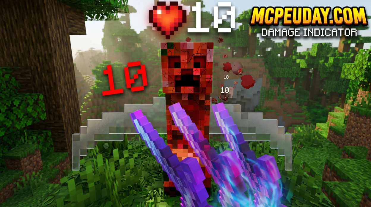 Damage Indicator Addon (26.x, 1.21) – MCPE/Bedrock Mod