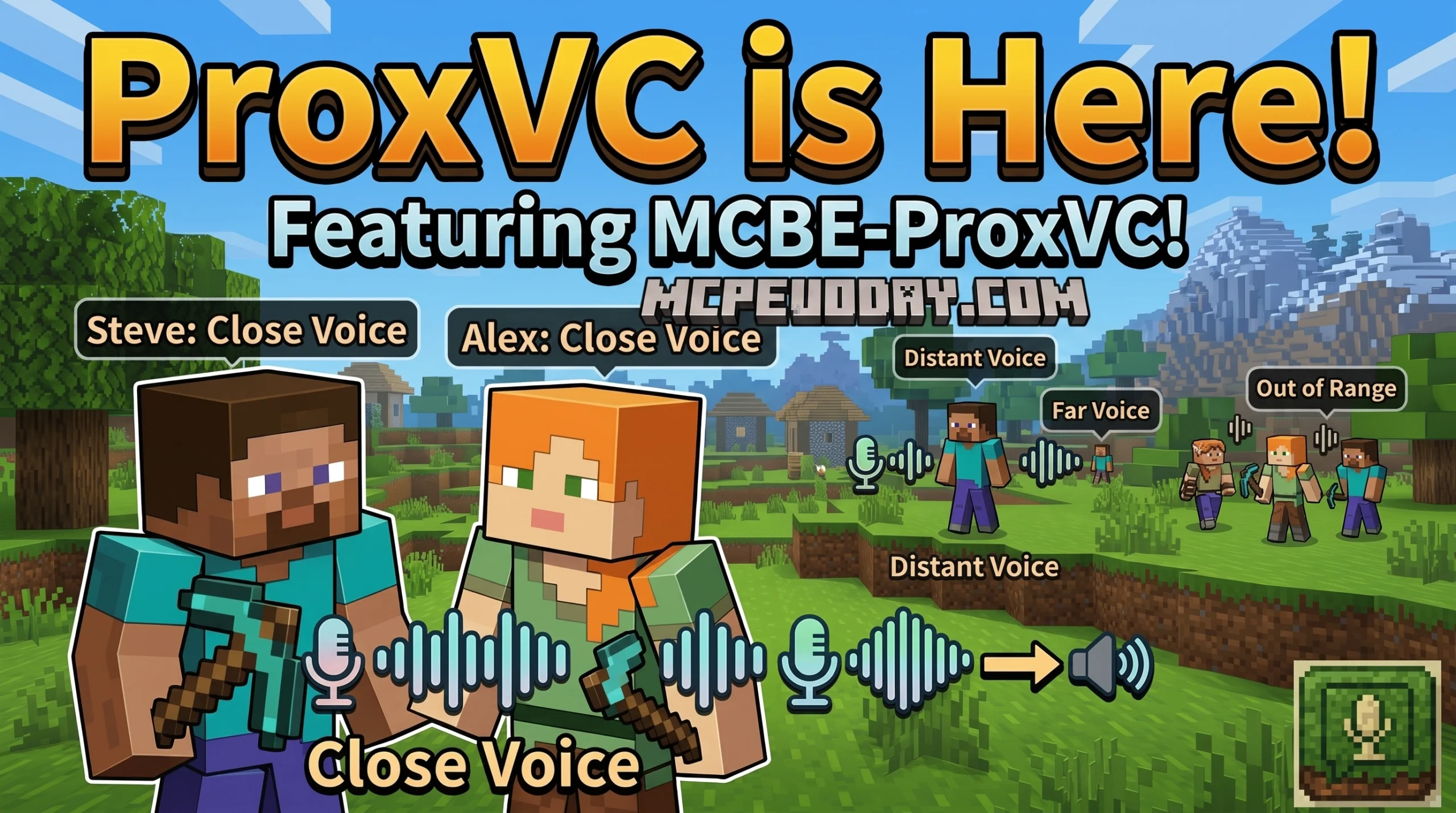 Proximity Voice Chat＆Proximity Text Chat Addon (26.x, 1.21) – MCPE/Bedrock Mod
