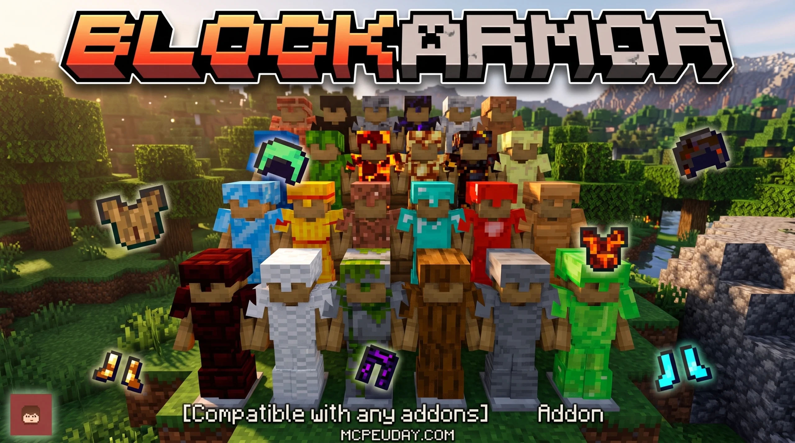 Block Armor Addon (26.x, 1.21) – MCPE/Bedrock Mod