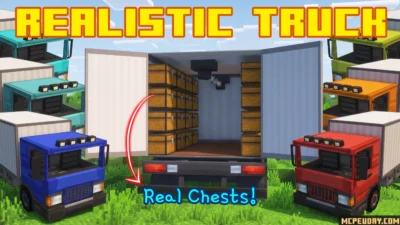 Truck with Functional Storage Addon (26.x, 1.21) – MCPE/Bedrock Mod