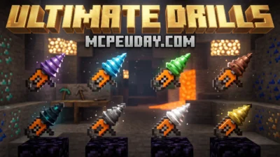 Ultimate Drills Addon (26.x, 1.21) – MCPE/Bedrock Mod