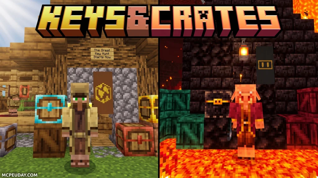 Keys & Crates Addon (26.x, 1.21) – MCPE/Bedrock Mod