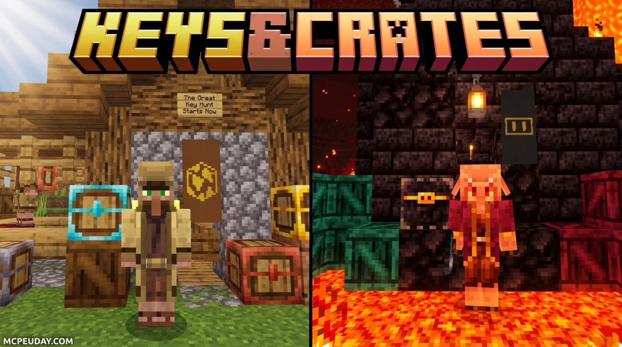 Keys & Crates Addon (26.x, 1.21) – MCPE/Bedrock Mod