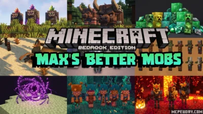 Max's Better Vanilla Mobs Texture Pack (26.x, 1.21) – MCPE/Bedrock Texture Pack