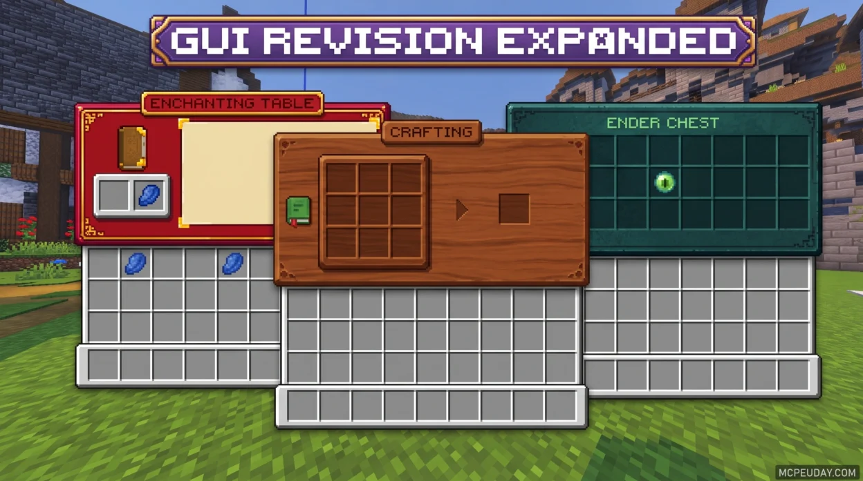 GUI Revision Expanded Addon (26.x, 1.21) – MCPE/Bedrock Mod