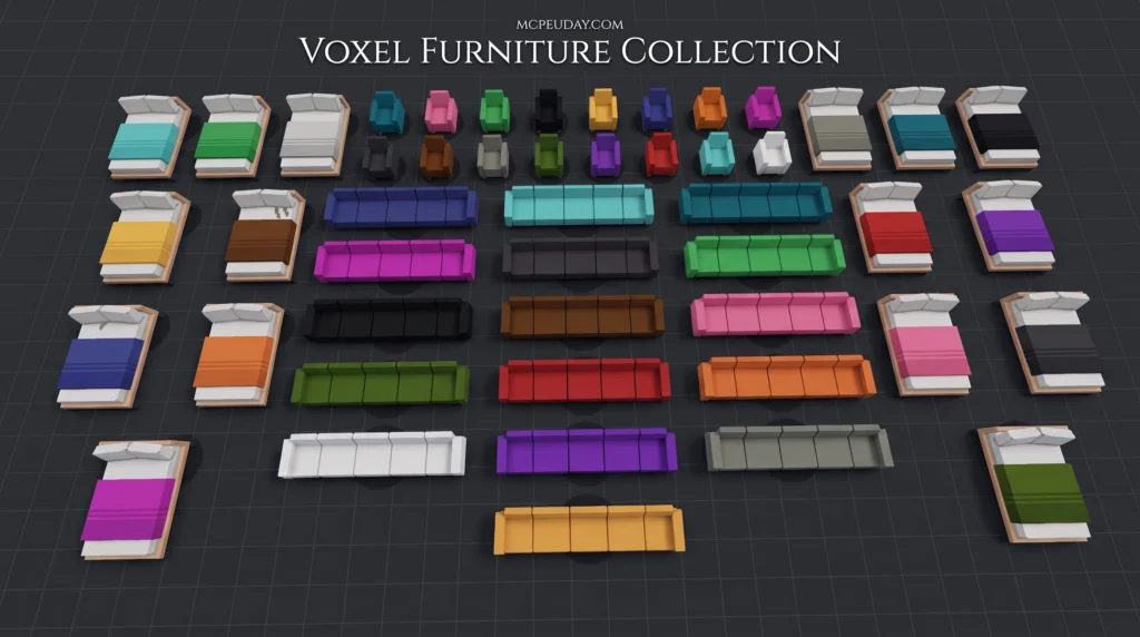 Kraftoid's Modern Furniture Addon Minecraft modern living room