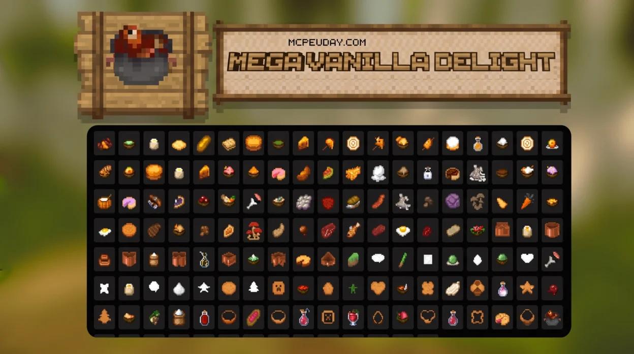 Mega Vanilla Delight Addon (26.x, 1.21) – MCPE/Bedrock Mod
