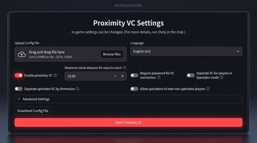 Proximity Voice Chat and Proximity Text Chat Addon for Minecraft Bedrock Edition multiplayer