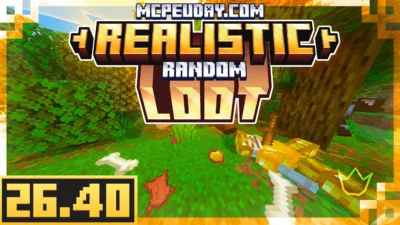 Realistic Random Loot Addon (26.x, 1.21) – MCPE/Bedrock Mod