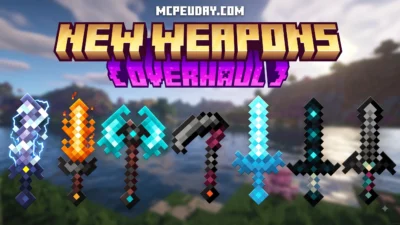 New Weapons Overhaul Addon (26.x, 1.21) – MCPE/Bedrock Mod