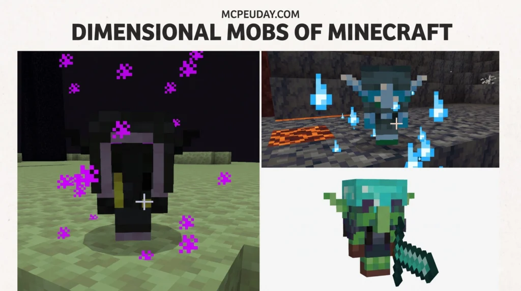 Goblin Trader underground spawn in Minecraft PE cavern