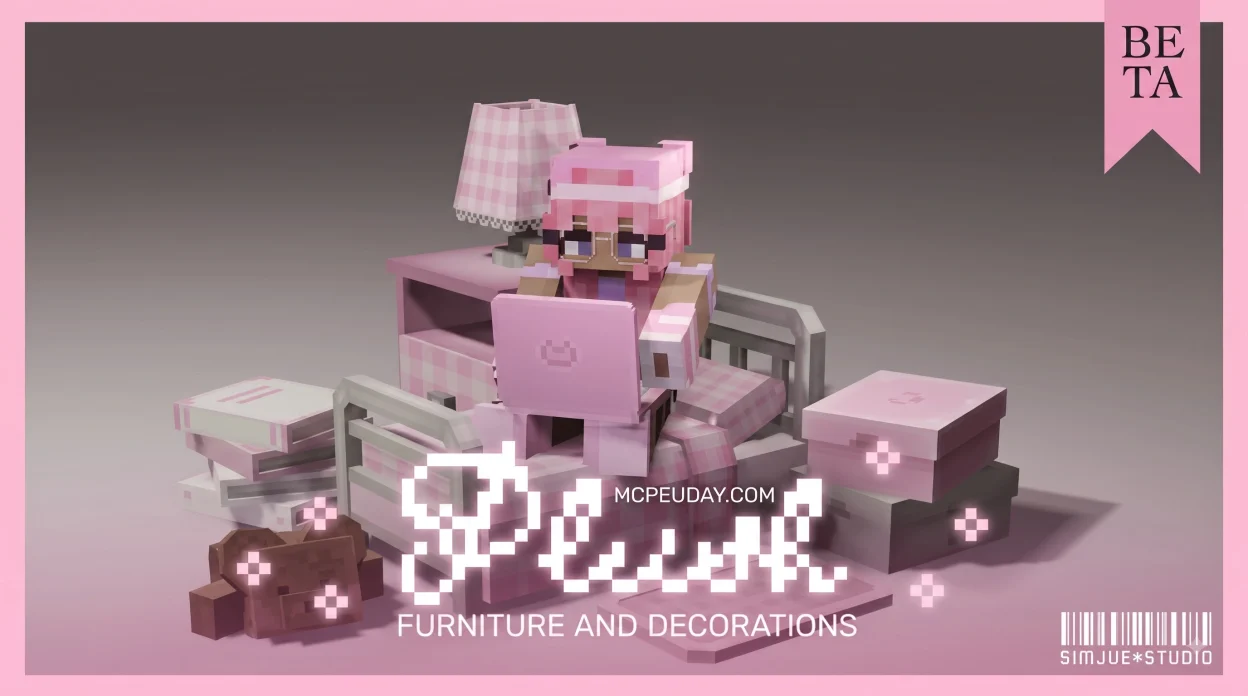PLUSH FURNITURE Addon (26.x, 1.21) – MCPE/Bedrock Mod