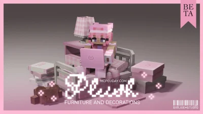 PLUSH FURNITURE Addon (26.x, 1.21) – MCPE/Bedrock Mod