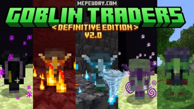 Goblin Traders Definitive Edition Addon (26.x, 1.21) – MCPE/Bedrock Mod