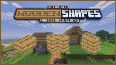 Wooden Shapes Addon (26.x, 1.21) – MCPE/Bedrock Mod