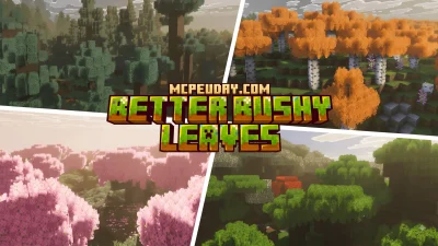 Better Bushy Leaves Addon (26.x, 1.21) – MCPE/Bedrock Mod