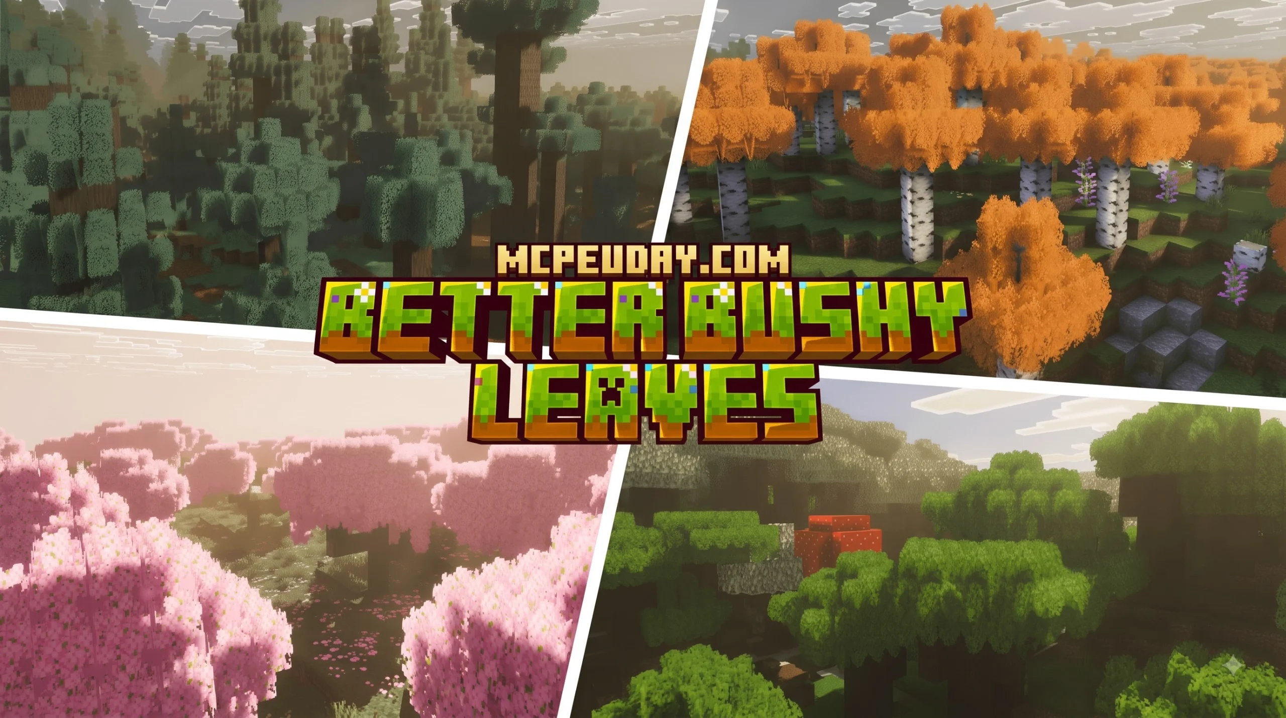 Better Bushy Leaves Addon (26.x, 1.21) – MCPE/Bedrock Mod
