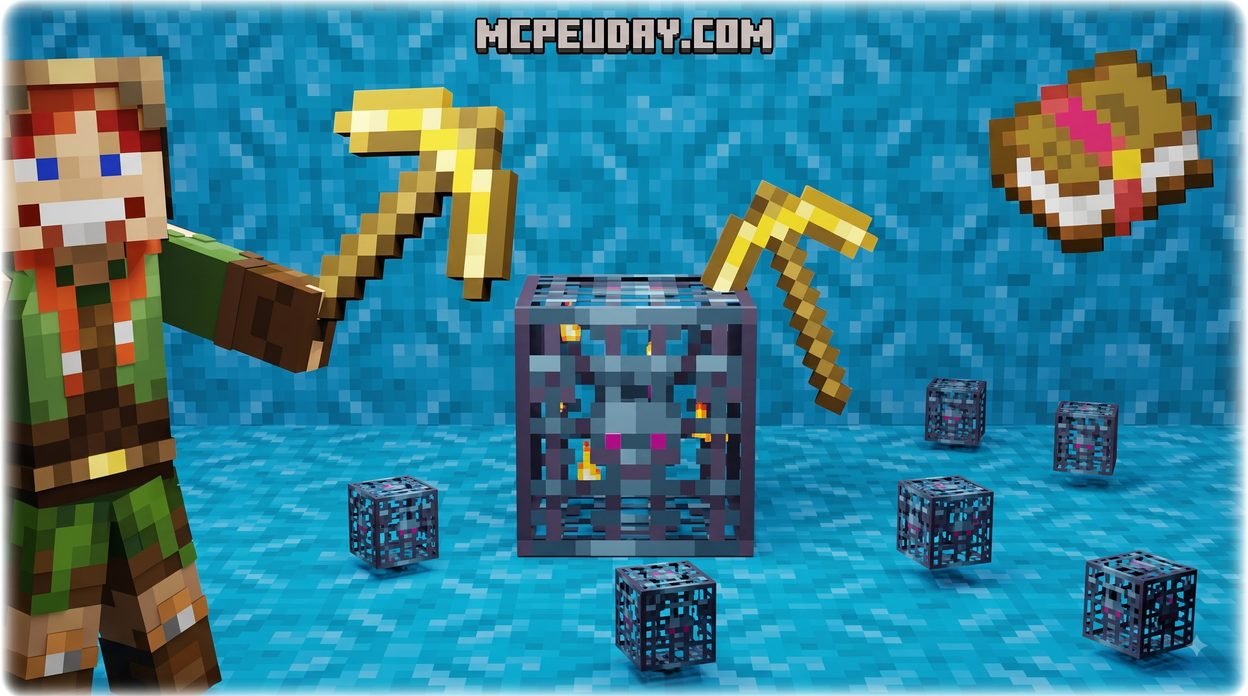Silk Touch Spawners Addon (26.x, 1.21) – MCPE/Bedrock Mod