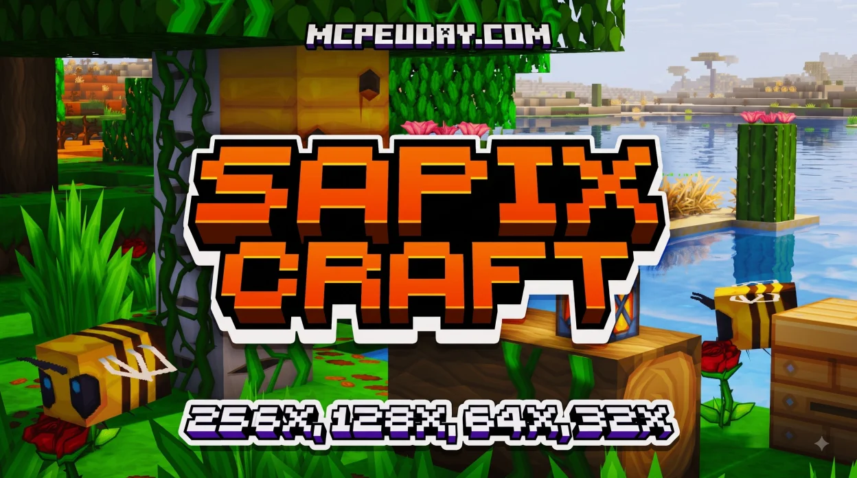 SAPIXCRAFT Texture Pack (26.x, 1.21) – MCPE/Bedrock Texture Pack