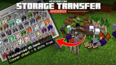 Storage Transfer Addon (26.x, 1.21) – MCPE/Bedrock Mod