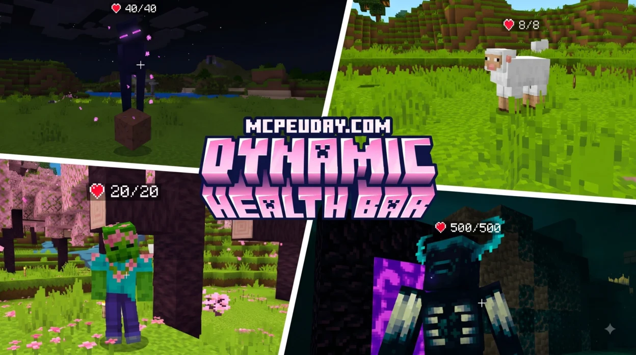 Dynamic Health Bar Indicator Addon (26.x, 1.21) – MCPE/Bedrock Mod