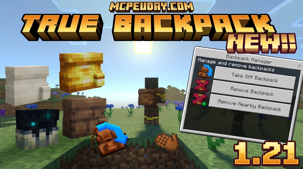 True Backpack Addon (26.x, 1.21) – MCPE/Bedrock Mod