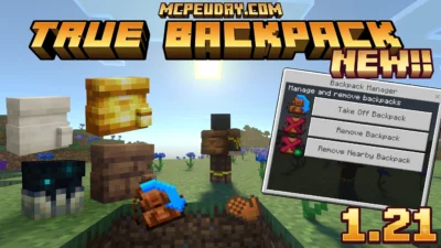 True Backpack Addon (26.x, 1.21) – MCPE/Bedrock Mod