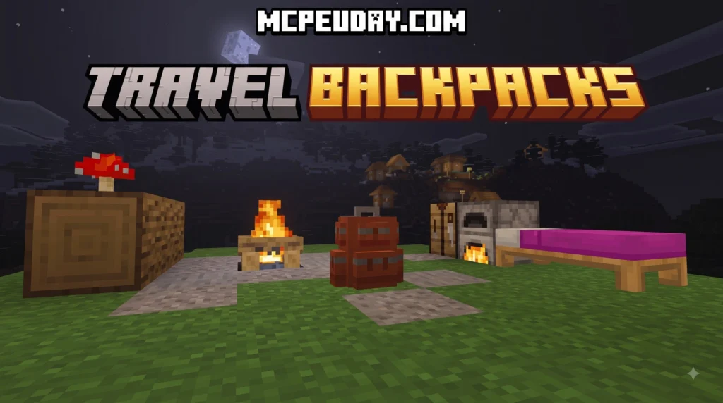 Travel Backpacks Addon (26.x, 1.21) – MCPE/Bedrock Mod
