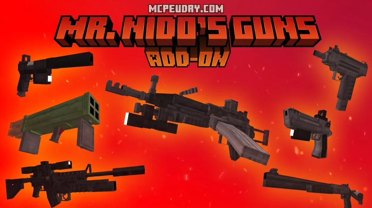 Mr. Nido's Guns Addon (26.x, 1.21) – MCPE/Bedrock Mod