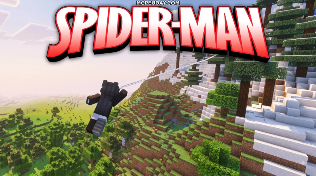 Spider Man Addon (26.x, 1.21) – MCPE/Bedrock Mod