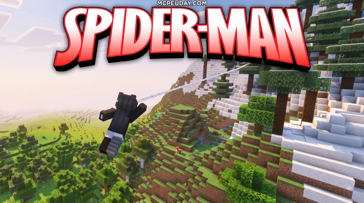 Spider Man Addon (26.x, 1.21) – MCPE/Bedrock Mod