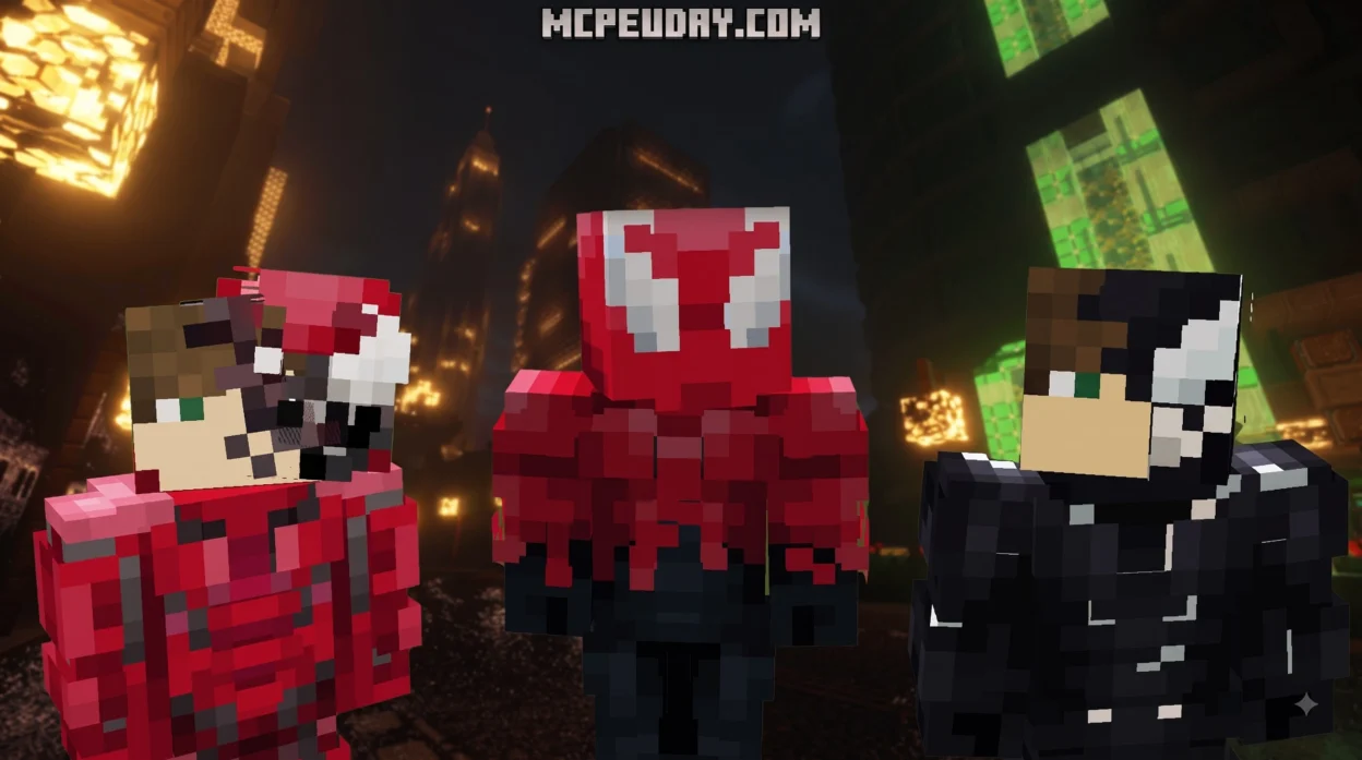 Expanded Spider-Man Heropack Mod (26.x, 1.21) – MCPE/Bedrock Mod
