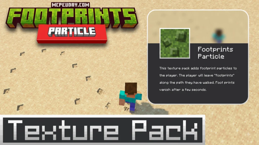 Footprints Particle Texture Pack (26.x, 1.21) โ MCPE/Bedrock Pack
