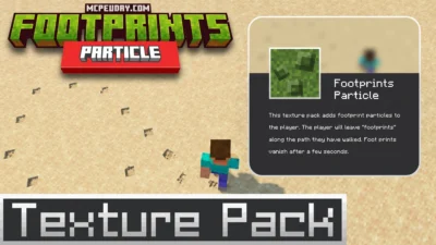 Footprints Particle Texture Pack (26.x, 1.21) – MCPE/Bedrock Pack