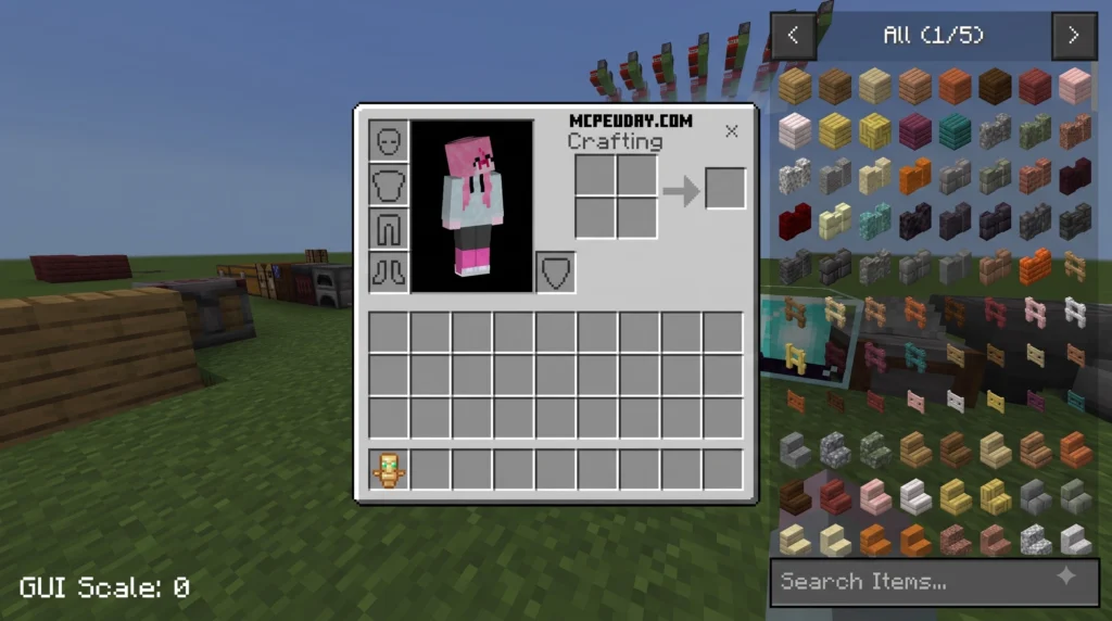 Recipe Book Layout Texture Pack (26.x, 1.21) – MCPE/Bedrock Pack
