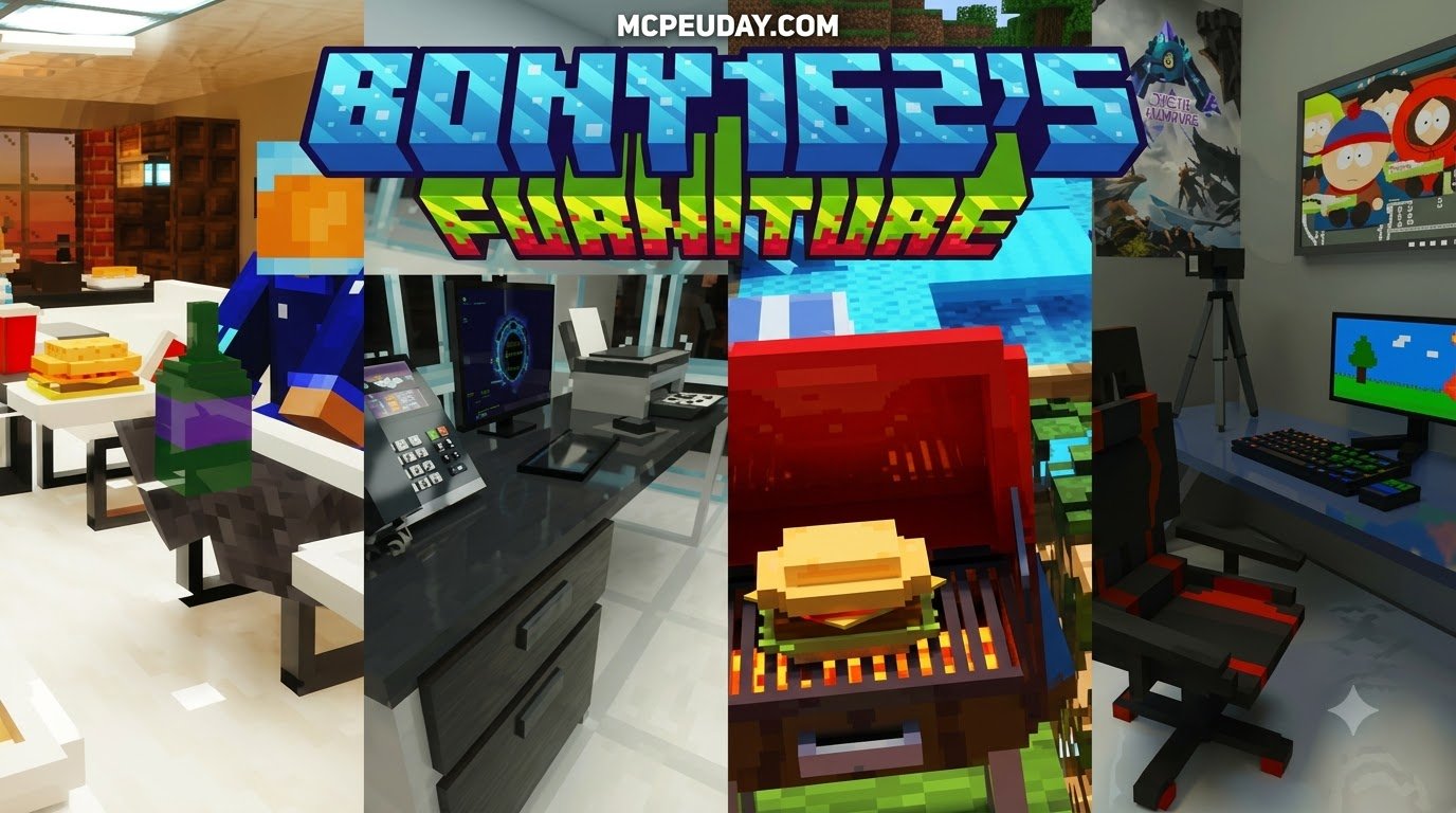 BONY162 Furniture Addon (26.x, 1.21) – MCPE/Bedrock Mod