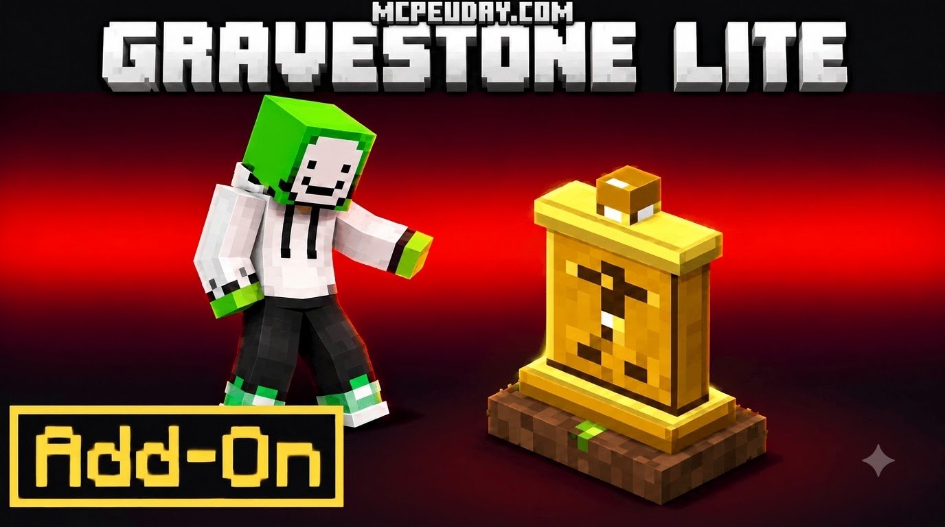 Gravestone Addon for Minecraft PE/Bedrock