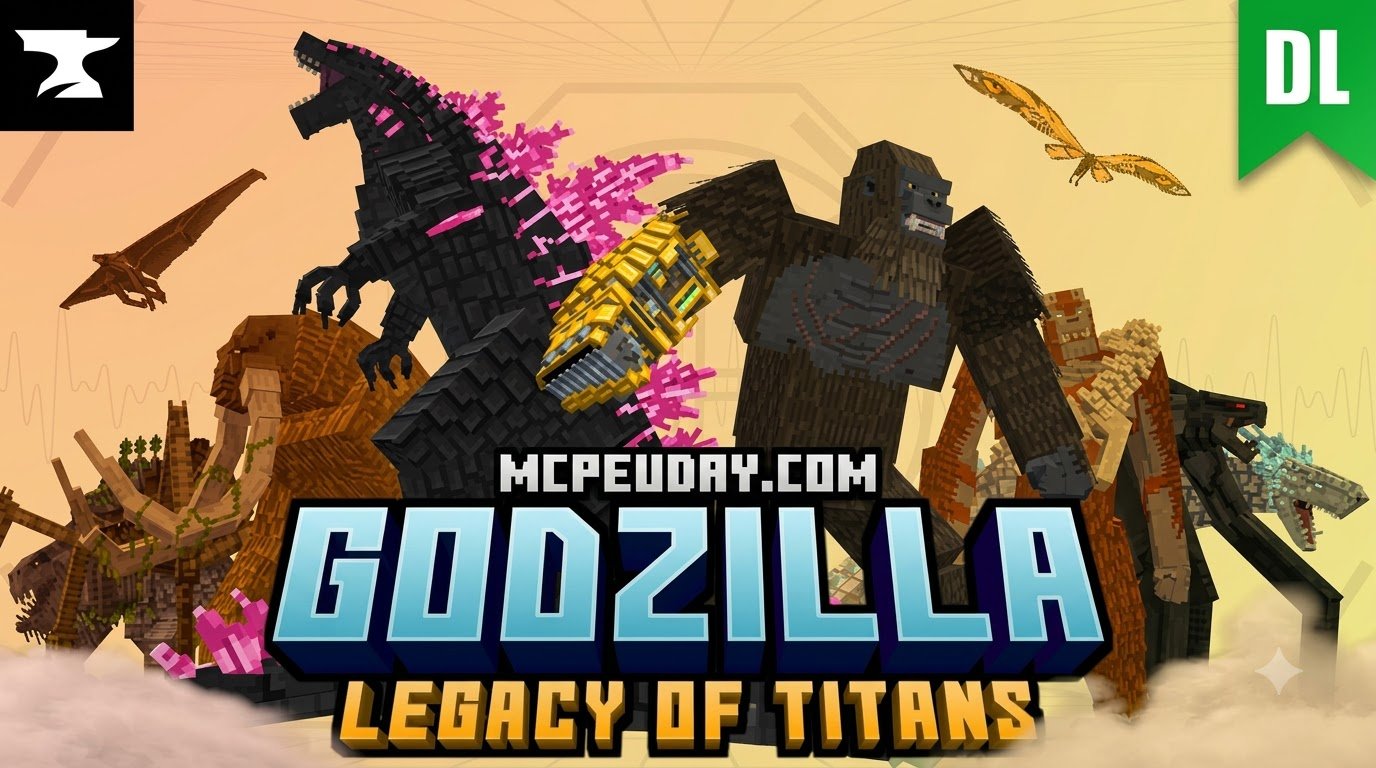 Godzilla Legacy of Titans Addon (26.x, 1.21) – MCPE/Bedrock Mod