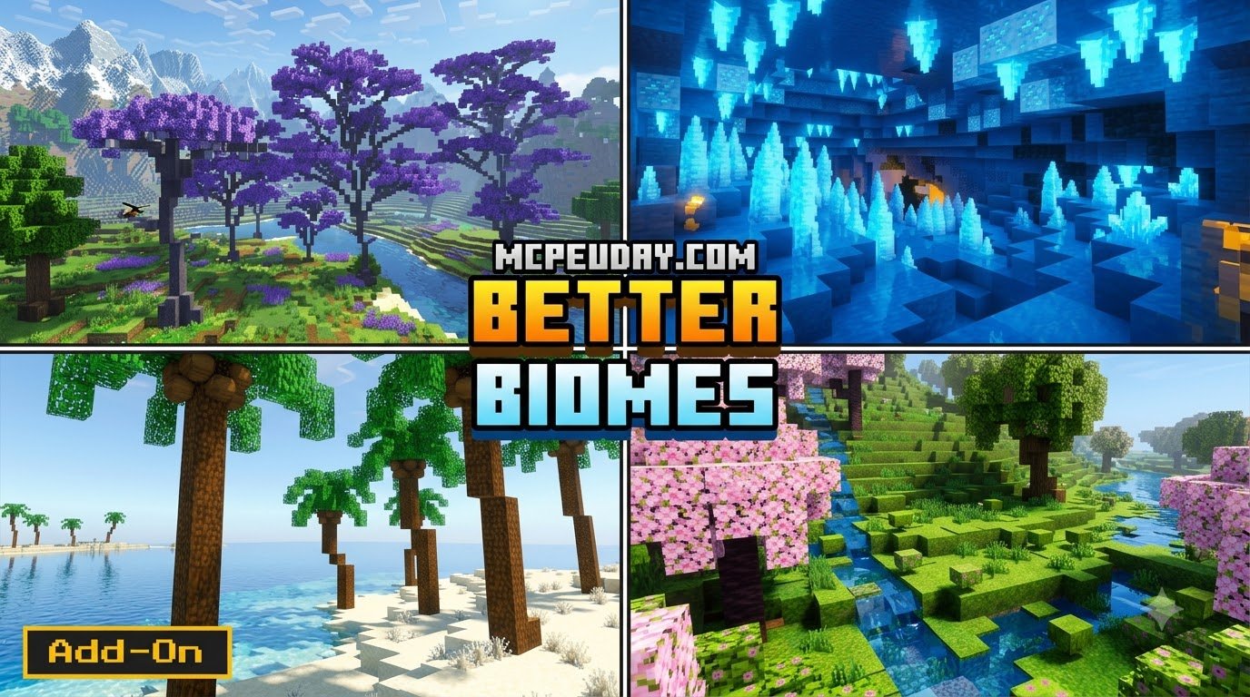 Better Biomes Addon (26.x, 1.21) – MCPE/Bedrock Mod