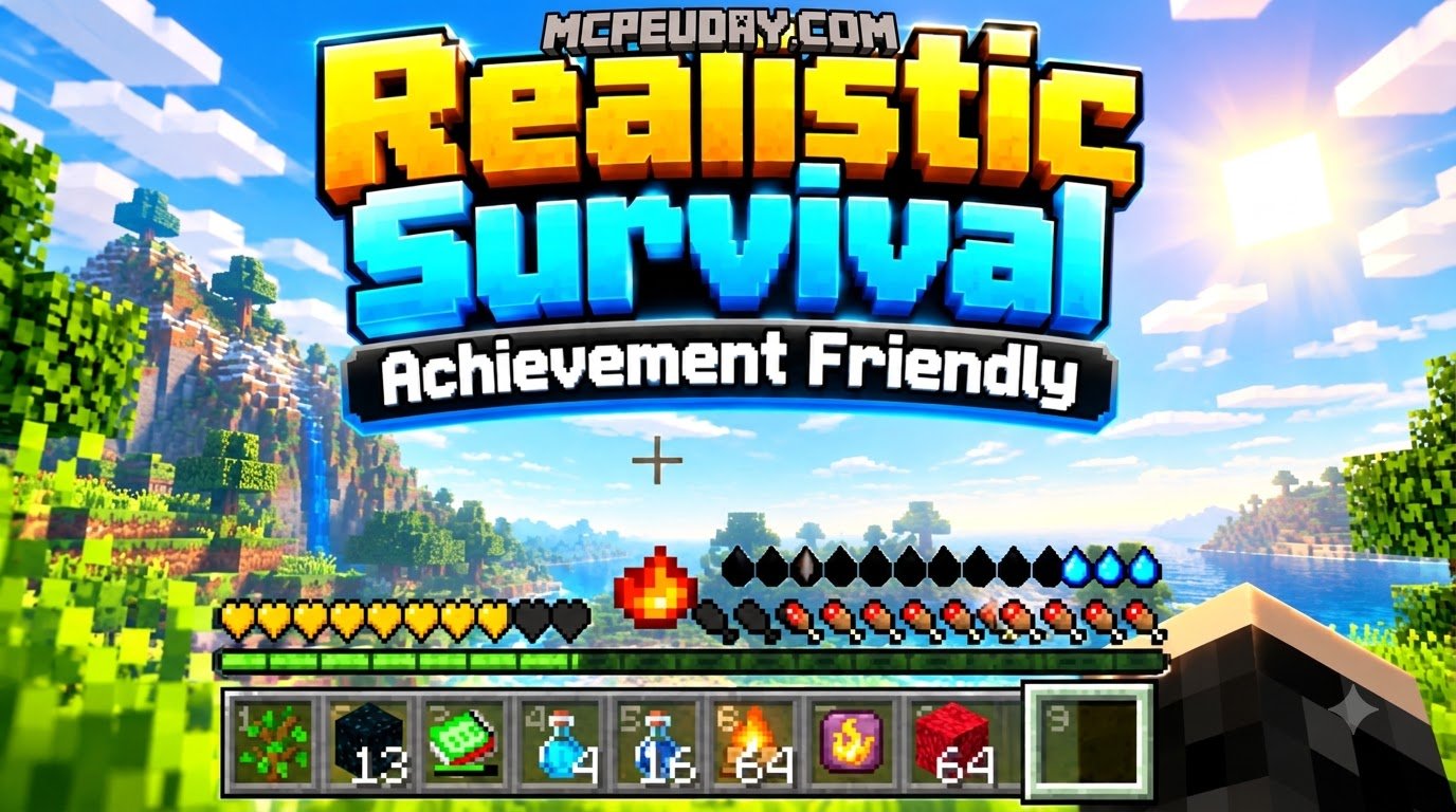 Realistic Survival Addon (26.x, 1.21) – MCPE/Bedrock Mod